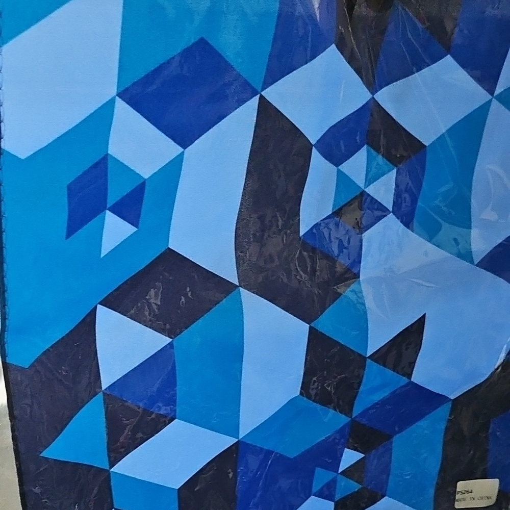 Geometric Blue Pocket Square